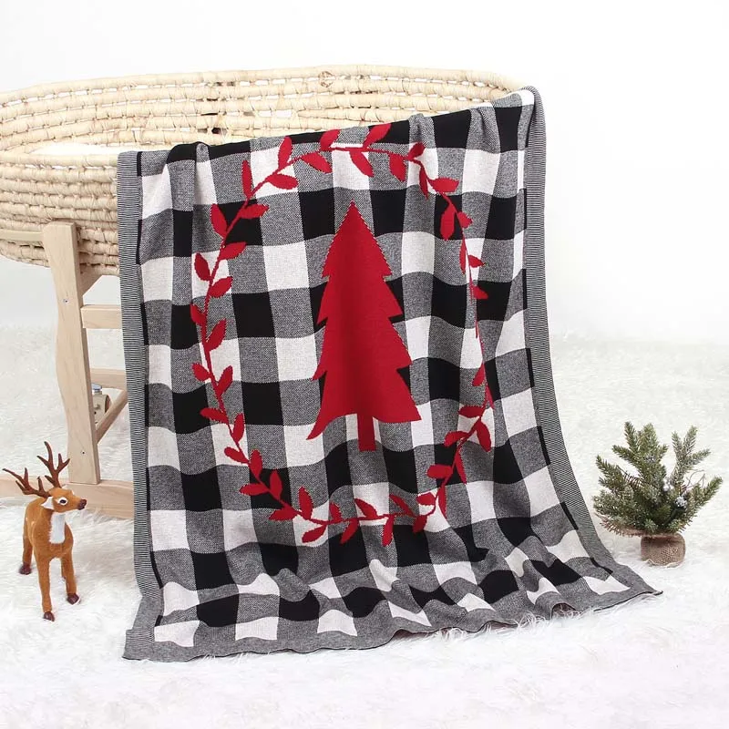 Cuddly Christmas Tree Baby Blankets Newborn swadding Sleeping Bag For Girl Infant Crib Children Knitted r Air Conditioner Quilt