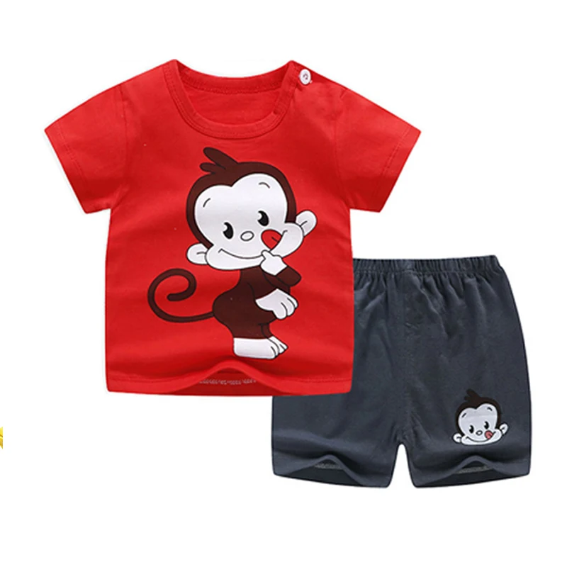 Одежда для малышей Шорты маленьких детей Комплект одежды из 2 предметов хлопка