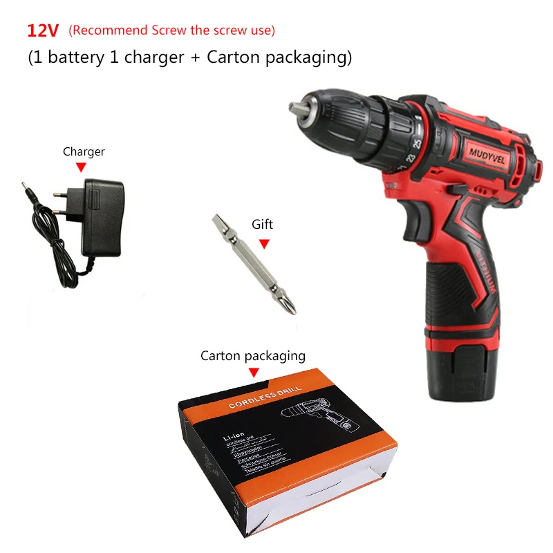 12V Мини дрель шуруповерт аккумуляторный 12 В 16,8 в 24 В зарядка литиевая батарея гибкий вал электроинструменты дремель - Цвет: 12V