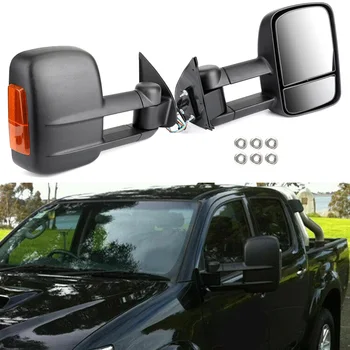 شراءAreyourshop 1 زوج قابلة للتمديد سحب المرايا بدوره إشارات يناسب ل HILUX 2005-2015 السيارات اكسسوارات السيارات أجزاء