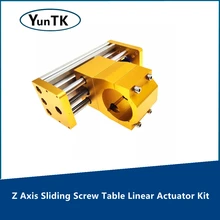 Kit de atuador linear para roteador cnc, eixo z, pinça de 52mm, 2060v, 65mm, perfil de alumínio