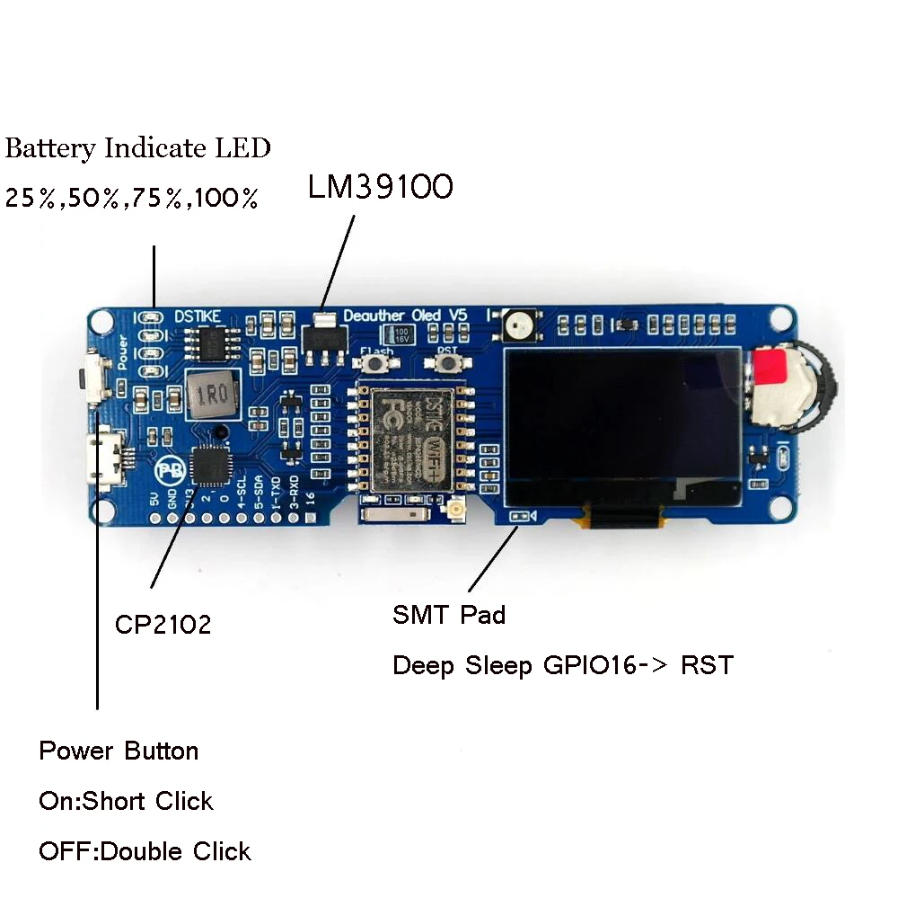 Магазин ShenzhenMaker WiFi Deauther OLED V5