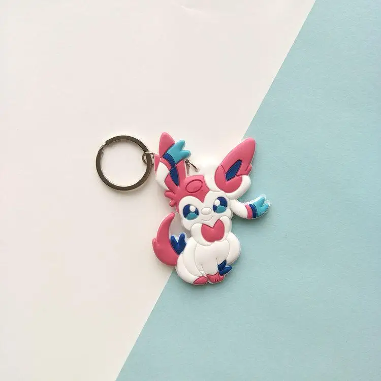 Eevee Vaporeon Jolteon Flareon Espeon Umbreon Leafeon glacion Sylveon Аниме ПВХ брелок Подвески подарок на день рождения