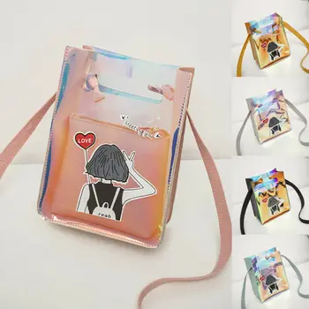 

Women Transparent Jelly Bag PVC Clear Crossbody Tote Handbag Messenger Shoulder