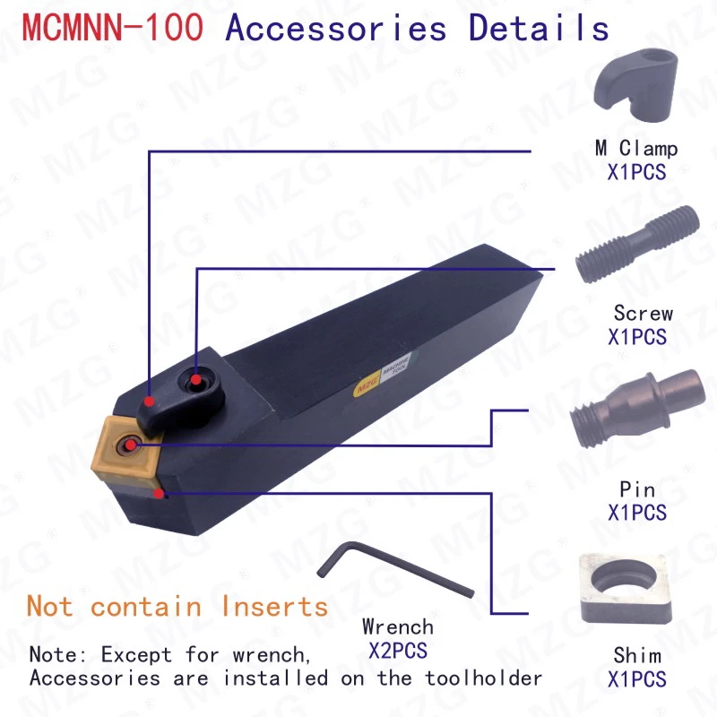 Mocask сверлильный брусок MCMNN металлорежущий обрабатывающий инструментарий MCMNN1616H12-100 держатели внешних токарных инструментов Токарный станок с ЧПУ