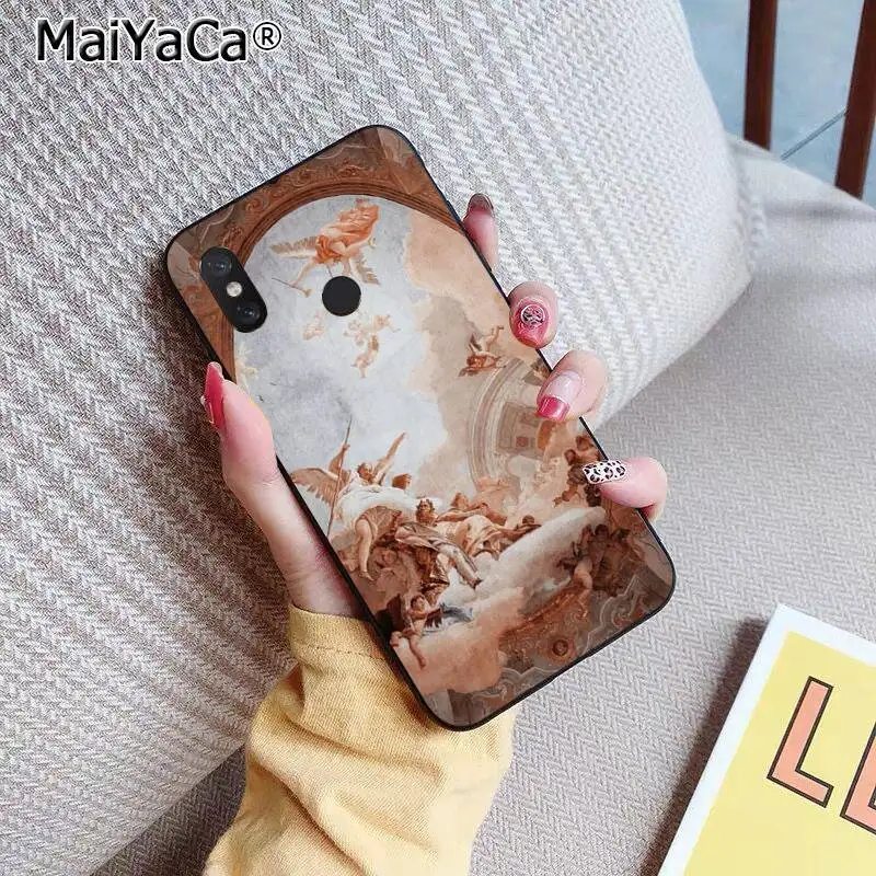 MaiYaCa милый Ренессанс ангелы детский черный мягкий чехол для телефона Xiaomi 8 9 se 5X Redmi 6pro 6A 4X7 5plus note 5 7 6pro - Цвет: A8
