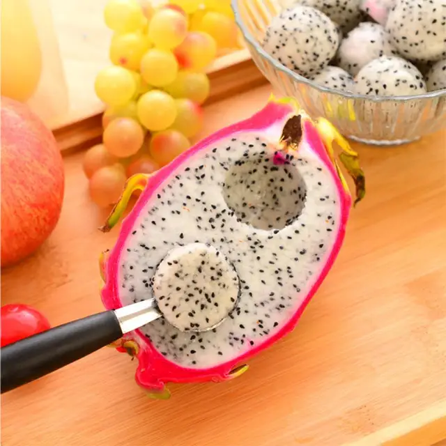 CUIKOSAER Melon Baller Scoop,Double Ended Headed Fruit Icecream Ball Spoon,Stainless  Steel Melon Baller,Smooth Round Melon Balls Melon Scoop for Watermelon/Ice  Cream/Fruits/Sorbet/Meatball R8T7 