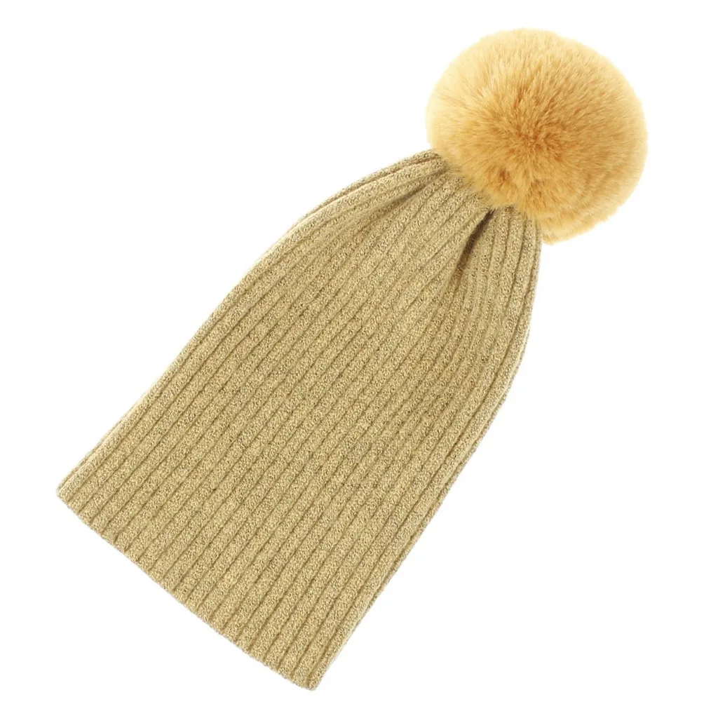 Womail winter Warm Hats Knitted Beanie hat women Caps with Pompon Fashion Unisex Warm Ski skating Hats Solid Casual cap 823