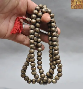 

wedding decoration Tibetan Buddhism bronze Om Mani Padme Hum Exorcism Prayer beads amulet necklace
