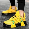 Chunky Sneakers Sports Casual Shoes Hip Hop Streetwear Thick Bottom Men Yellow INS Running Shoes Basket Tenis Masculino Adulto ► Photo 2/6