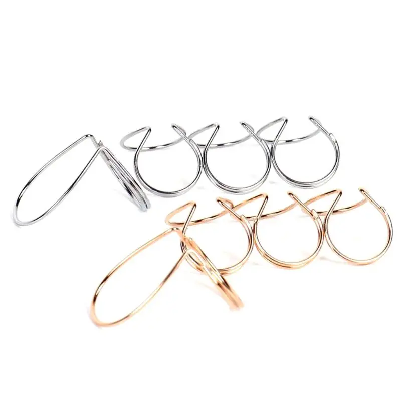 

4Pcs/Set Adjustable Metal Thumb Finger Guitar Picks Forefinger Stretchable Good