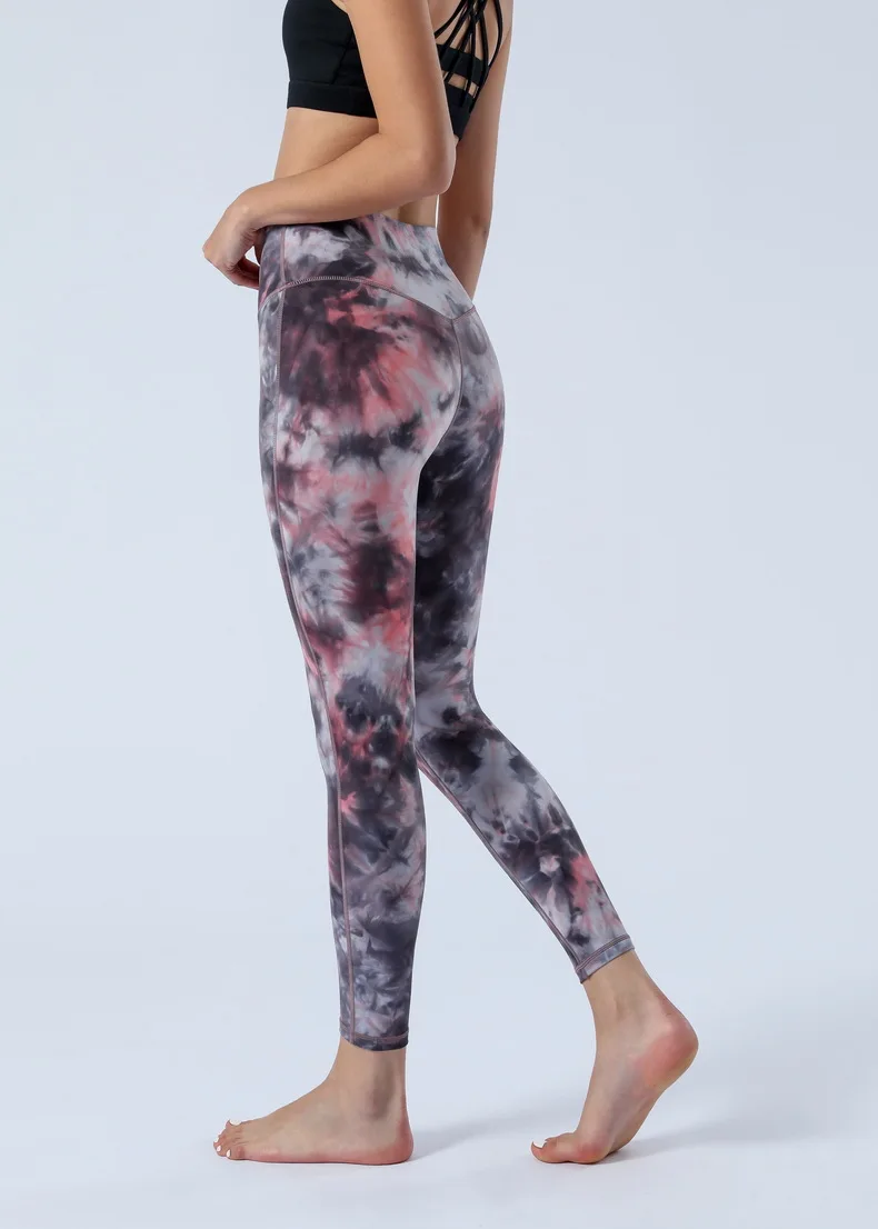 NWT 2021 Women Tight 25" Tie Dye Leggings No Front Seam Women Yoga Pants Buttery Soft Leggings Sport Women Fitness Pant flare jeans