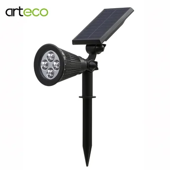 

4Leds RGB Led Solar Light Waterproof Outdoor Garden Path Lawn Light ABS IP44 Adjustable Solar Spotlight Outdoor Lighting