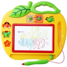 Jouet magique en ardoise de couleur, petit Format avec timbres, pour fille et garçon, Mini jeux de 18 mois pour bébés et enfants de 2 et 3 ans
