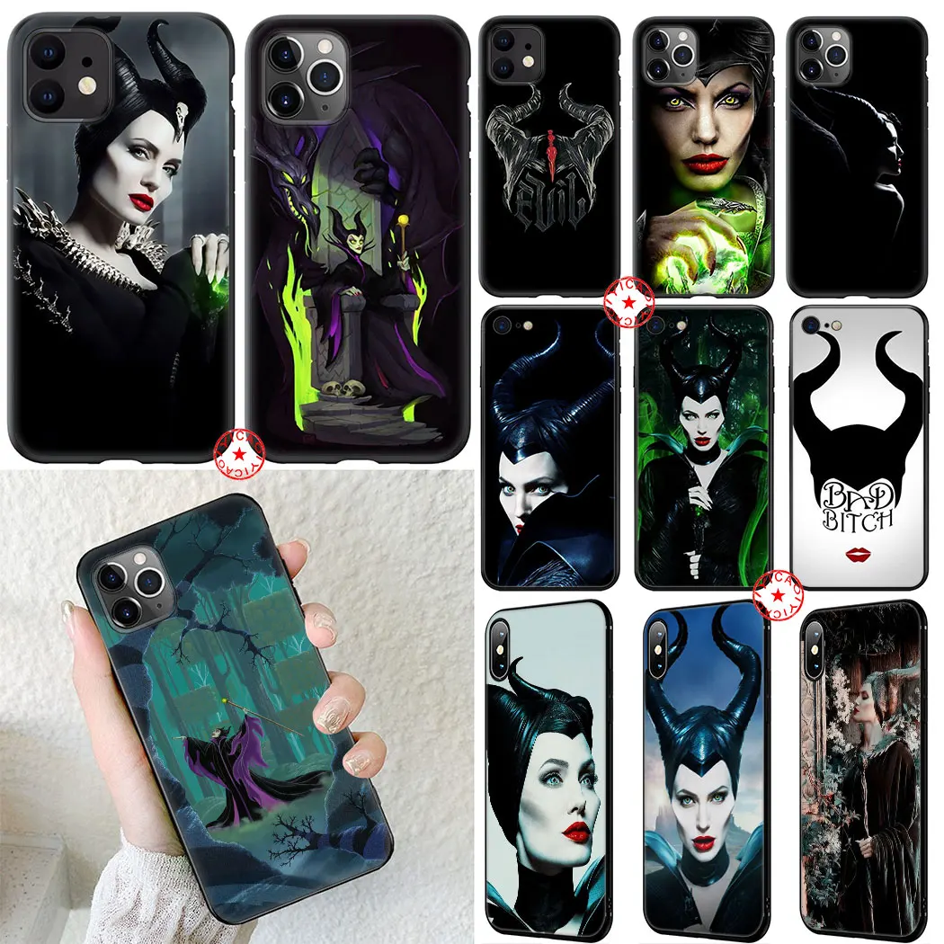 Мягкий силиконовый чехол Maleficent для iPhone 11 Pro XR X XS Max 6 6S 7 8 Plus 5 5S SE