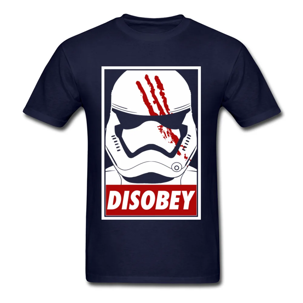 DesignPrinted On Short Sleeve Tops & Tees Summer Autumn Oversized Crewneck Pure Cotton Tee Shirt Adult T-Shirt Disobey_1_124  Disobey_1_124 navy