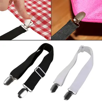 

Black And White Bed Sheet Mattress Cover Blankets Home Grippers Clip Holder Fasteners Elastic Straps Fixing Non-Slip Belt