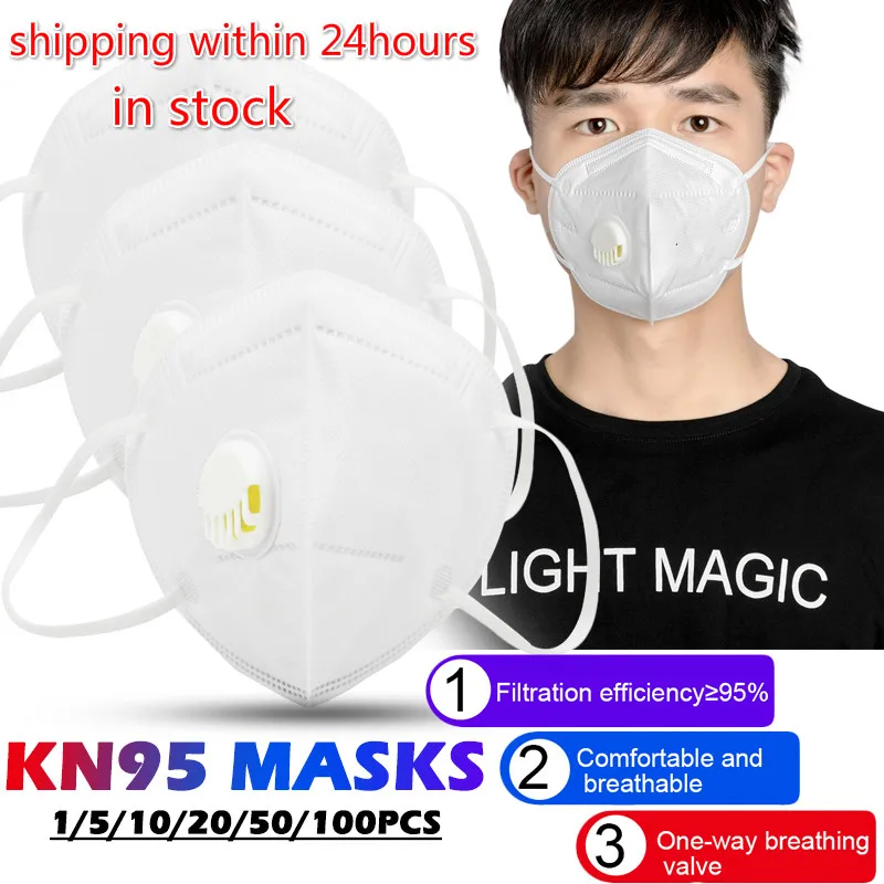 

10Pcs KN95 Masks Dustproof Anti-fog And Breathable Face Masks CE Certification 95% Filtration N95 Masks Features as KF94 FFP2