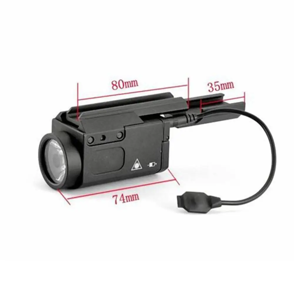 US $58.56 Tactical Weapon Light AKSD LED Flashlight With Remote Switch Rail Mount For 20mm Rail Fits Rifle Airsoft AK47 74 For Hunting