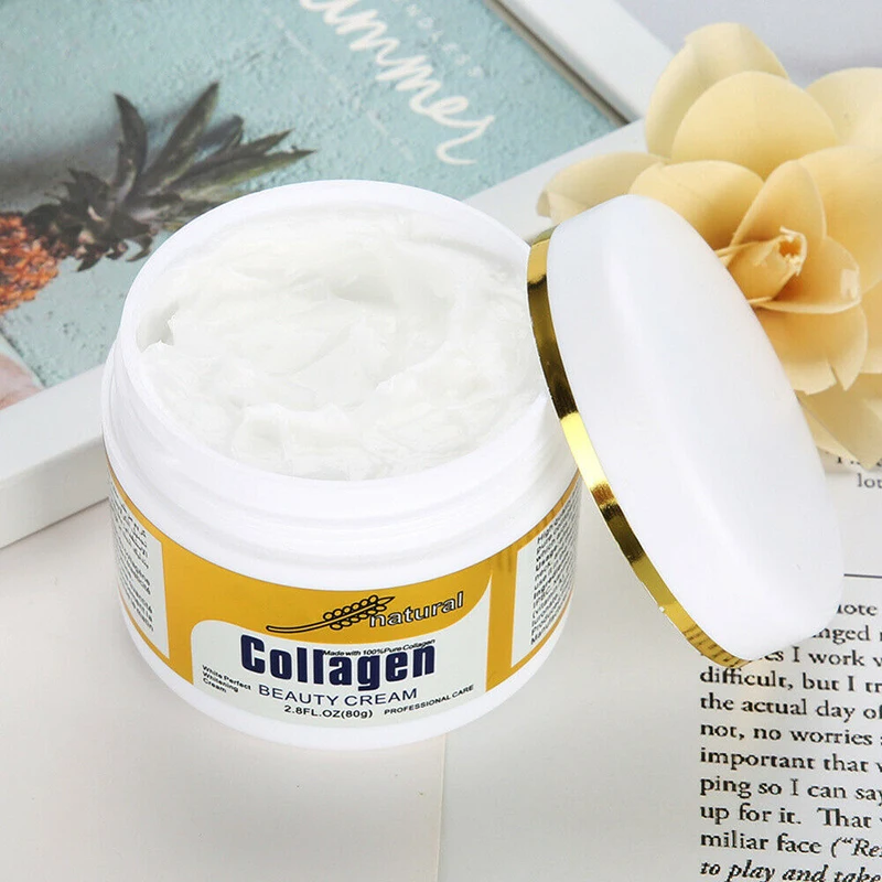 Collagen Face Cream Beauty Whitening Moisturizing Firming Anti-aging Multi Effect Day And Night Brightening Cream 80g