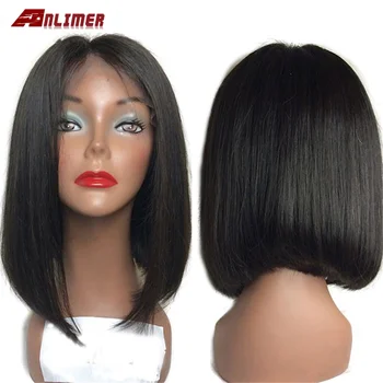 

Anlimer Lace Front Human Hair Wig For Black Women150% Density Short Bob Brazilian Remy Hair Wigs With Baby Hair