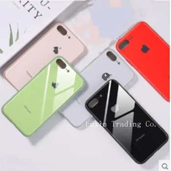 

Ultra Slim Plain Color Silicon Phone Cover Case For iPhone 11 pro X XS XR Max 6 6S 7 8 Plus Luxury 9H Tempered Glass Case Coque