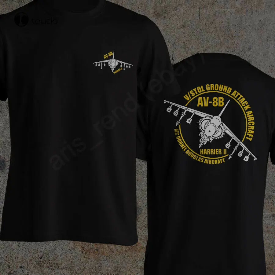 Maglietta Militare Mcdonnel Douglas Aircraft Av-8B Harrier Ii Shirt Ground Attack