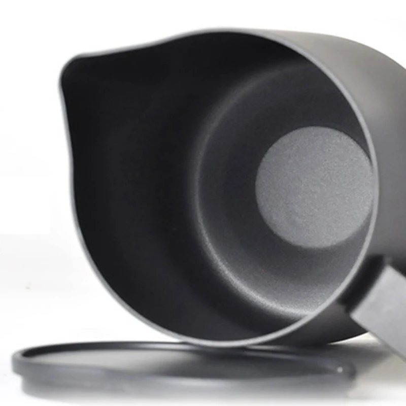 Botique-Black Non-Stick Coating Coffee Mug Cup Jug Stainless Steel Espresso Milk Coffee Frothing Jug Tamper Cup Mug 600Ml