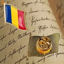 Румынская модная развевающаяся брошь в виде флага значок европейская страна специальная булавка Олимпийский Кубок мира ювелирные изделия