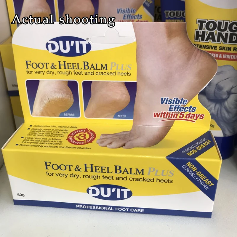 DU'IT Foot& Heel Balm Plus Ремонт очень сухих, грубых трещин на стопах и пятках, Нежирный крем для ног, 5 дней на ремонт трещины пятки