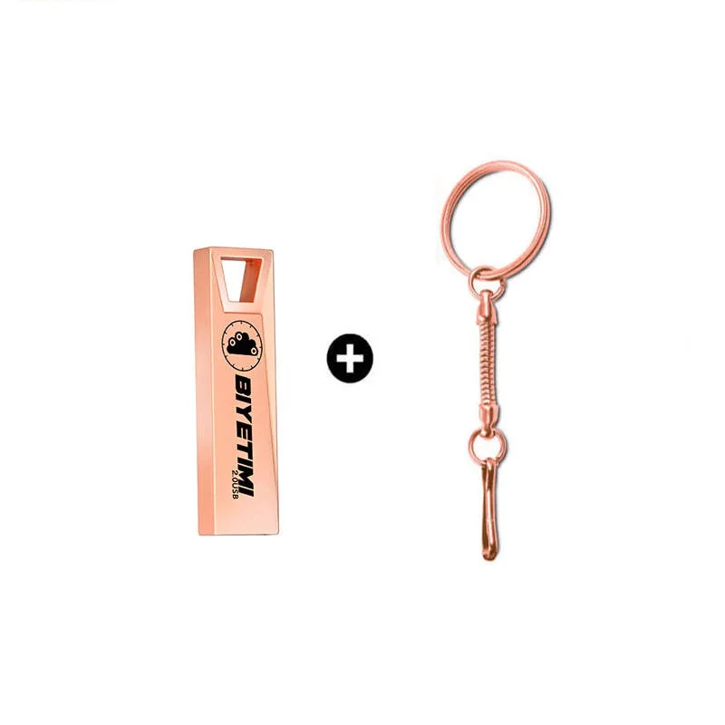 Rose gold 4 цвета, металлическая молния, USB флеш-накопитель Biyetimi, флеш-накопитель, флешка, флешка, 4 ГБ, 8 ГБ, 16 ГБ, 32 ГБ, 64 ГБ для ПК - Цвет: Rose gold