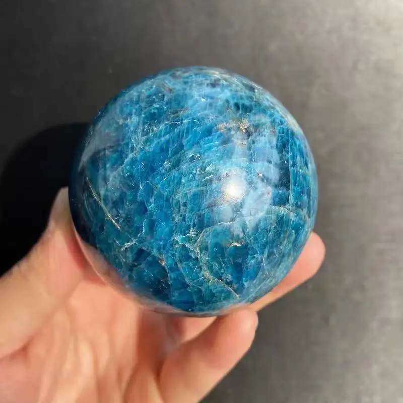 

50-80mm Natural blue apatite stones Rock Crystal Quartz Mineral Sphere Globe Ball Chakra Reiki Healing Home decoration Crafts