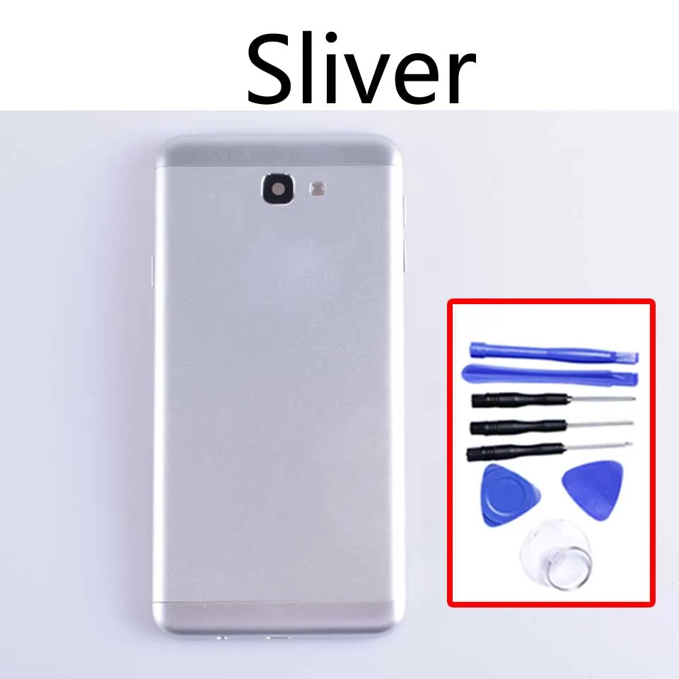 Sliver -With tool J7Prime для samsung Galaxy J7 Prime G610 G610F On7 корпус крышка батареи задняя крышка чехол задняя дверь шасси оболочка - Цвет: Sliver -With tool
