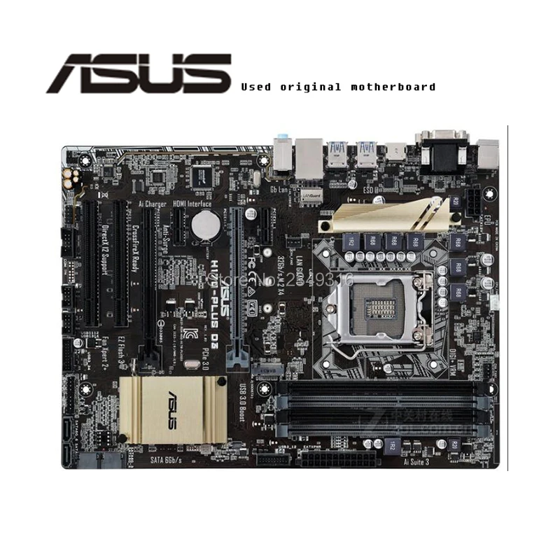 Б/у оригинал для Asus разъем D3 LGA 1151 H170 настольная USB2.0 USB3.0 материнская плата |