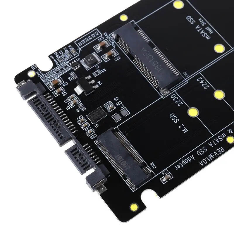 2020 Новый 2 в 1 NGFF M.2 B + M Ключ Mini PCI E или mSATA SSD на SATA III адаптер карта для полного Msata SSD/