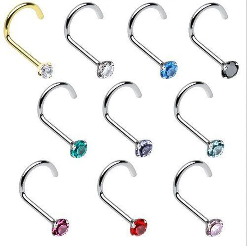 Как вставить сережку в нос с крючком схема в домашних условиях видео на русском языке