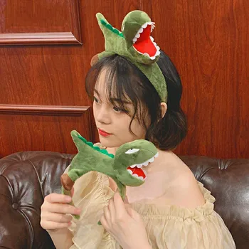 

Fashion Cute Shark Dinosaur Animal Plush Stuffed Hair Hoop Headwear For Women Girls Hair Accessories