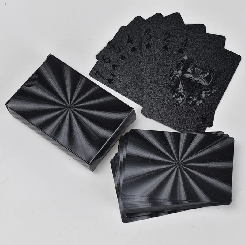 

Hot Black radiation Playing Cards High grade Waterproof PVC Material