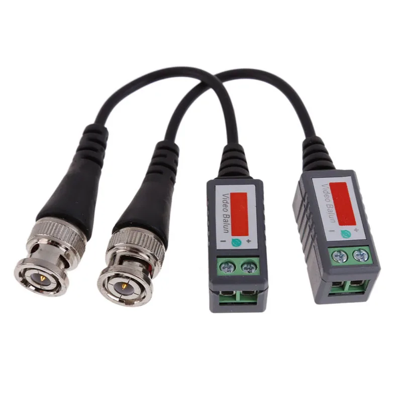 

2pcs/set CCTV Camera Passive Video Balun Transceiver BNC Connector Coaxial Transmission Cable Video Surveillance Parts