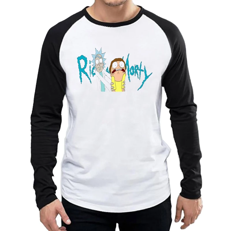 Футболка с длинным рукавом Pickle Rick Мужская футболка Rick And Morty новая футболка с аниме Rick летняя футболка Рик Морти крутые мужские футболки