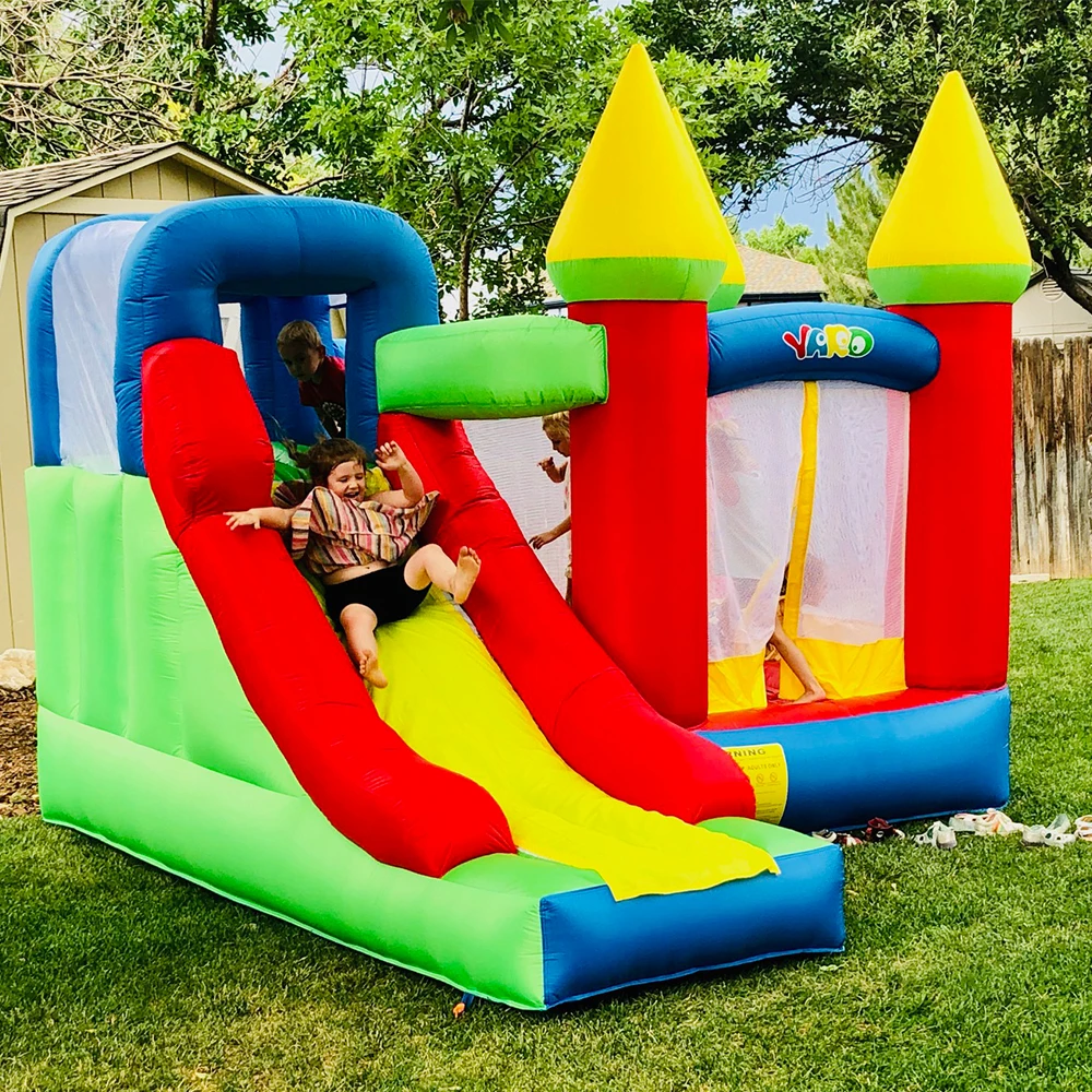 Details about   Kids Birthday Gift Inflatable Bounce House Slide Jumping Bouncy Castle w/ Blower 