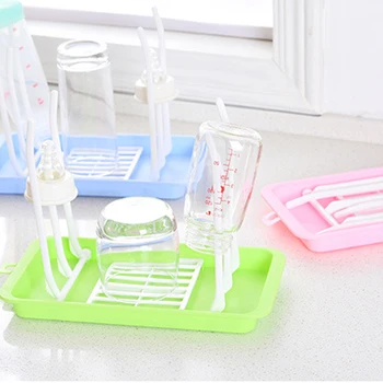 

1PC Portable Baby Bottle Drying Rack Storage Infant Feeding Folding Dry Drainer Travel Water Milk Cups Holder Shelf