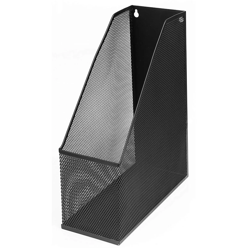 

Mesh Luxury Magazine Rack, Extra Wide, Wall-Mounted Steel Magazine Rack File (1, Black)