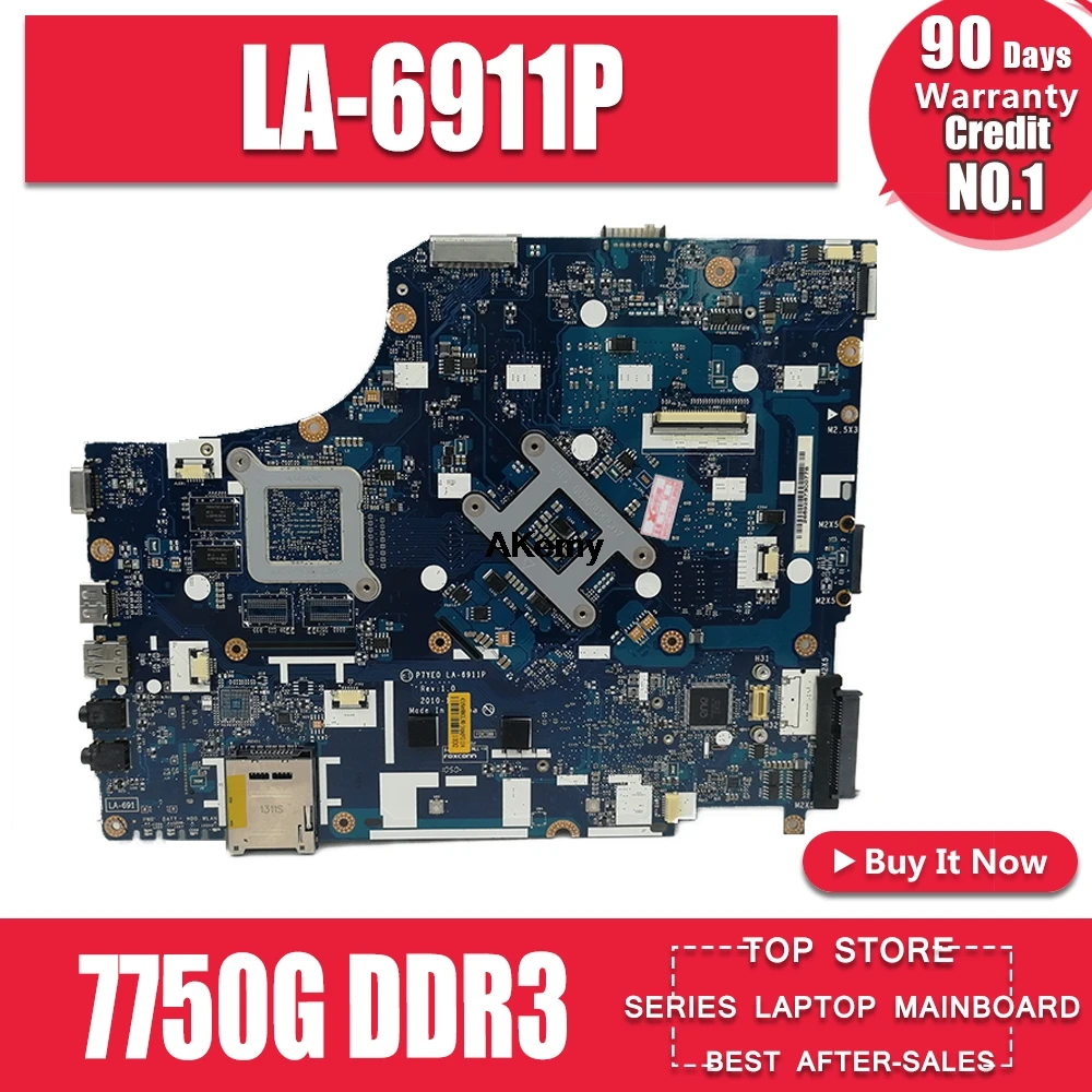 P7YE0 LA-6911P материнская плата для ноутбука For Acer aspire 7750 7750G MBRMK02001 MB.RMK02.001 4 * Память HM65