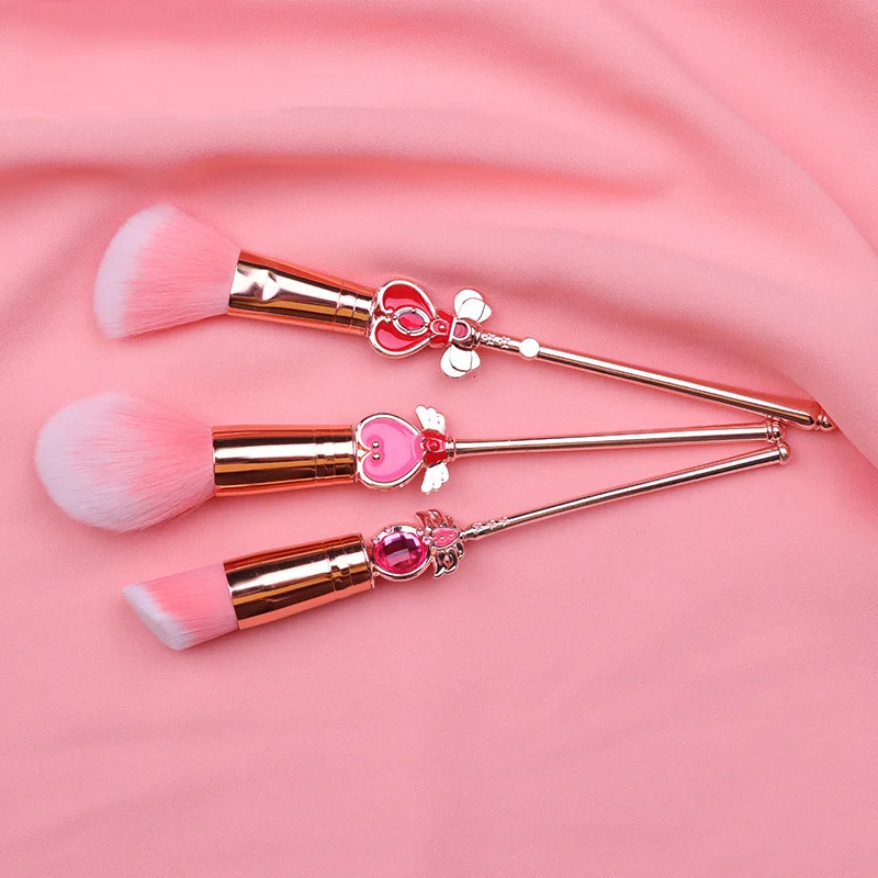 Sailor Moon Card Captor Sakura Pretty Кисть для макияжа 8 шт. набор румян тени для век консилер Рождественский подарок для девочки косплей