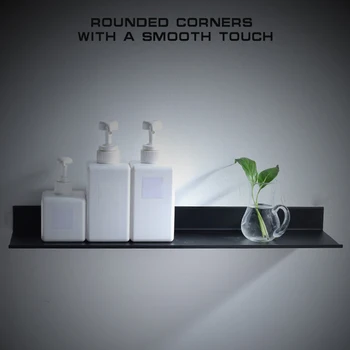 

Bathroom Shelves Kitchen Wall Shelf Shower Storage Rack Bathroom Accessories Rectangle Aluminum TP899