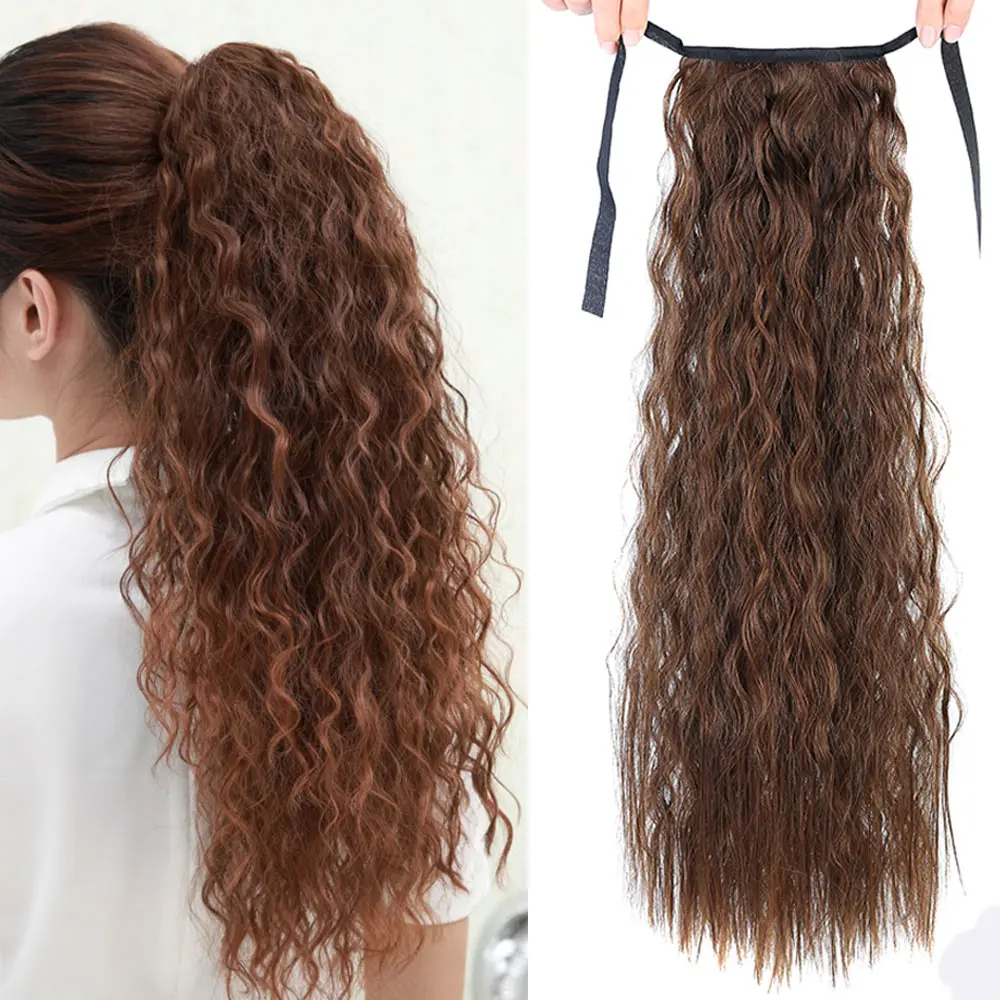 

AIYEE18"22"Kinky Straight Synthetic Ponytail Extensions Clip-in Pony Tail Natural Hair Extension Heat Resistant Hair