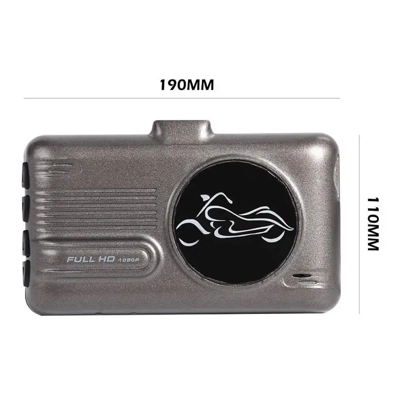 Doble lente Full HD 1080P y 720P motocicleta DVR Dashcam 30 pulgadas pantalla LCD HDR función imper