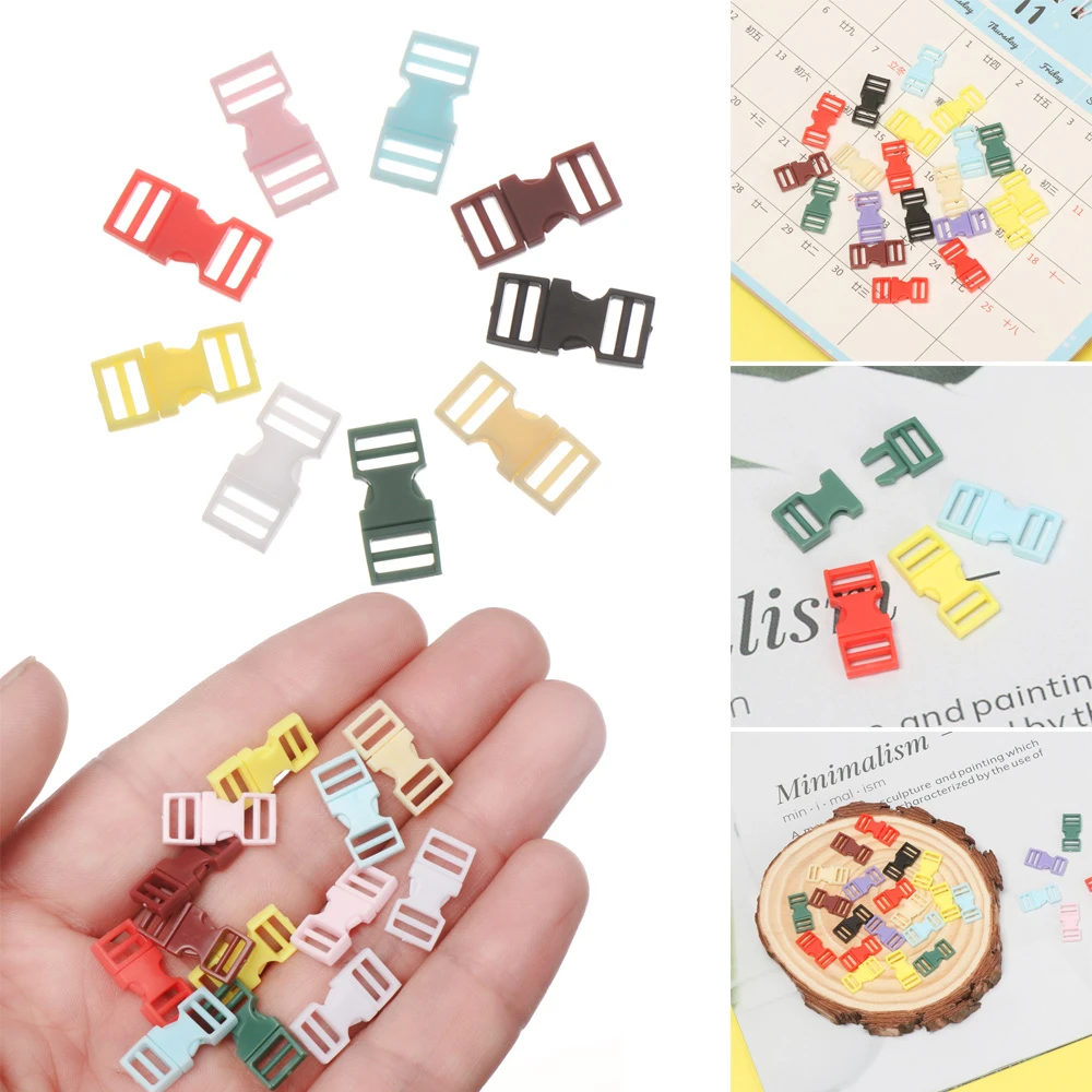 10Pcs 6mm Plastic Mini Buckle for DIY Doll Bag Handmade Backpack Button Bracelet Strap Dollhouse Tiny Camping Asseccories | Игрушки и
