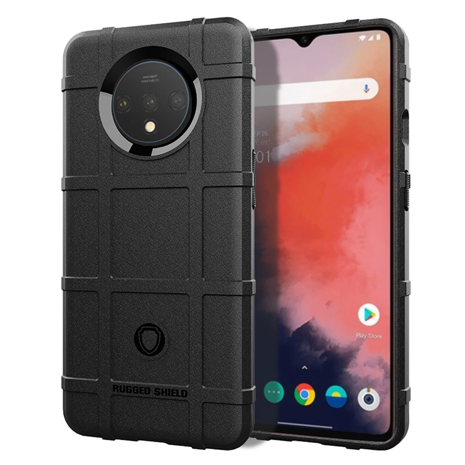 Armor Shock Absorption Shockproof Case For Oneplus One Plus 1+ 7T Anti Scratch Carbon Fiber Design Phone Case For Oneplus7T Case